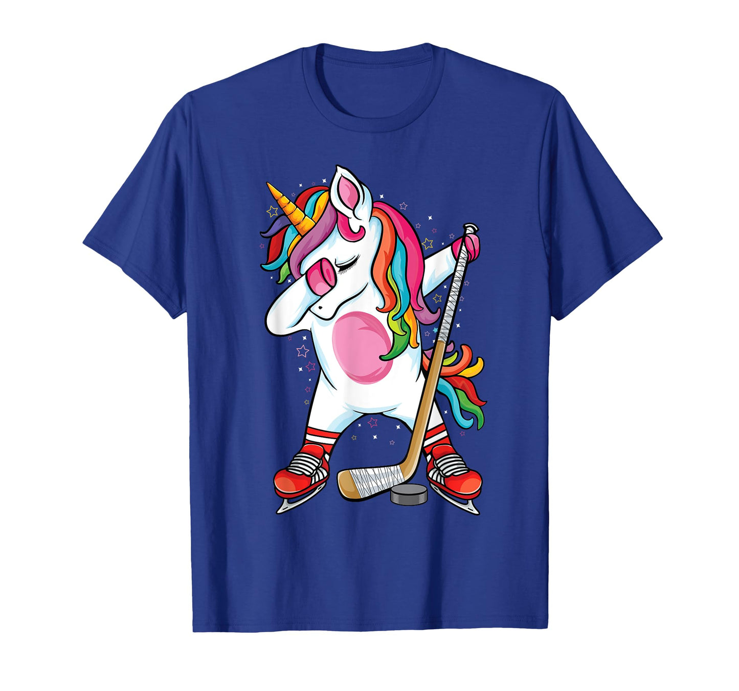 Dabbing Unicorn Ice Hockey Kids Boys Girls funny ice Hockey T-Shirt