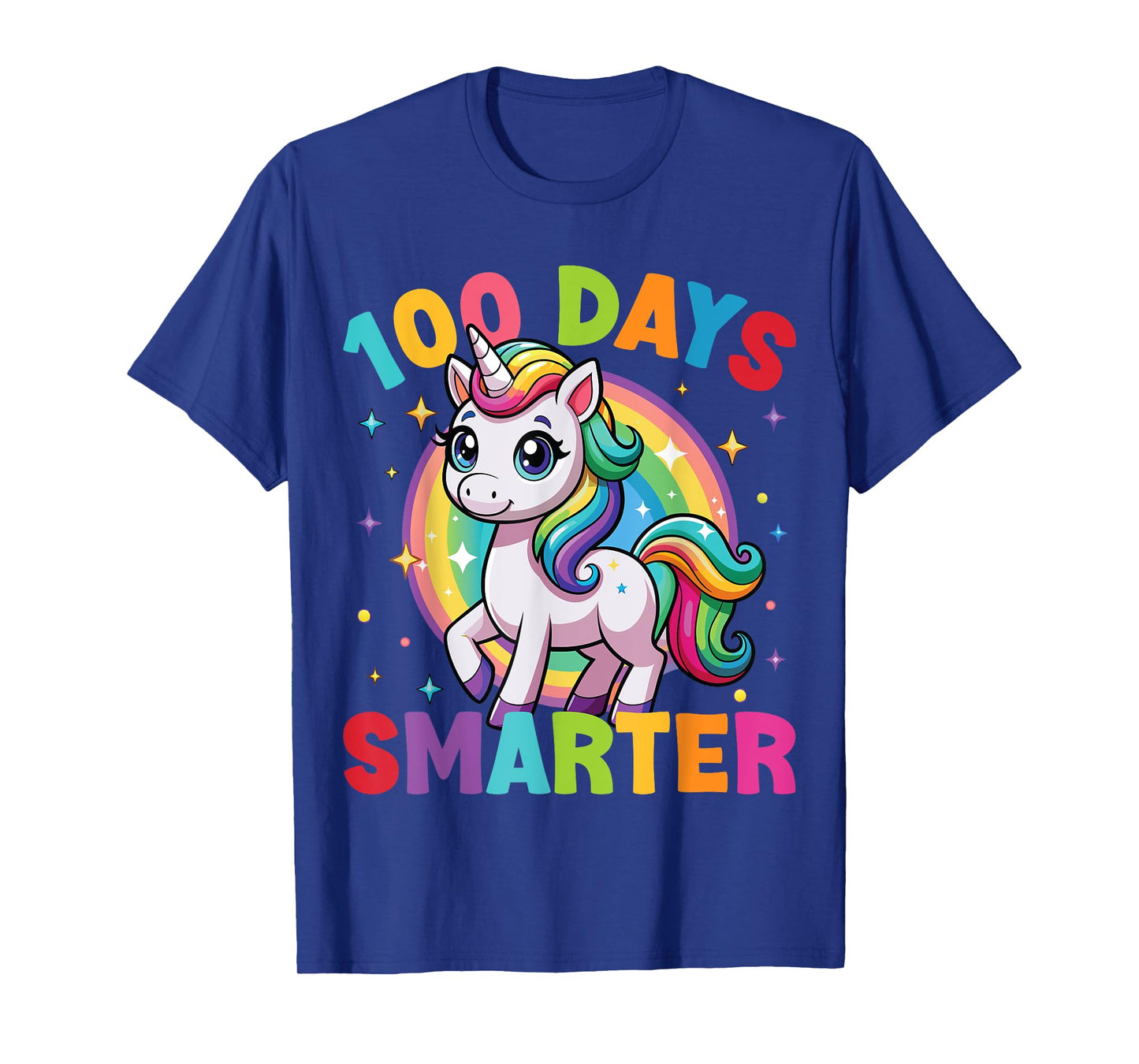 100 Days Smarter 100 Days Of School Unicorn Girl T-Shirt