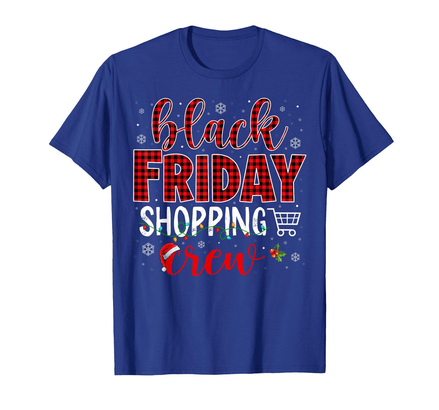 Funny Friday Shopping Crew Christmas Black Shopping Family T-Shirt