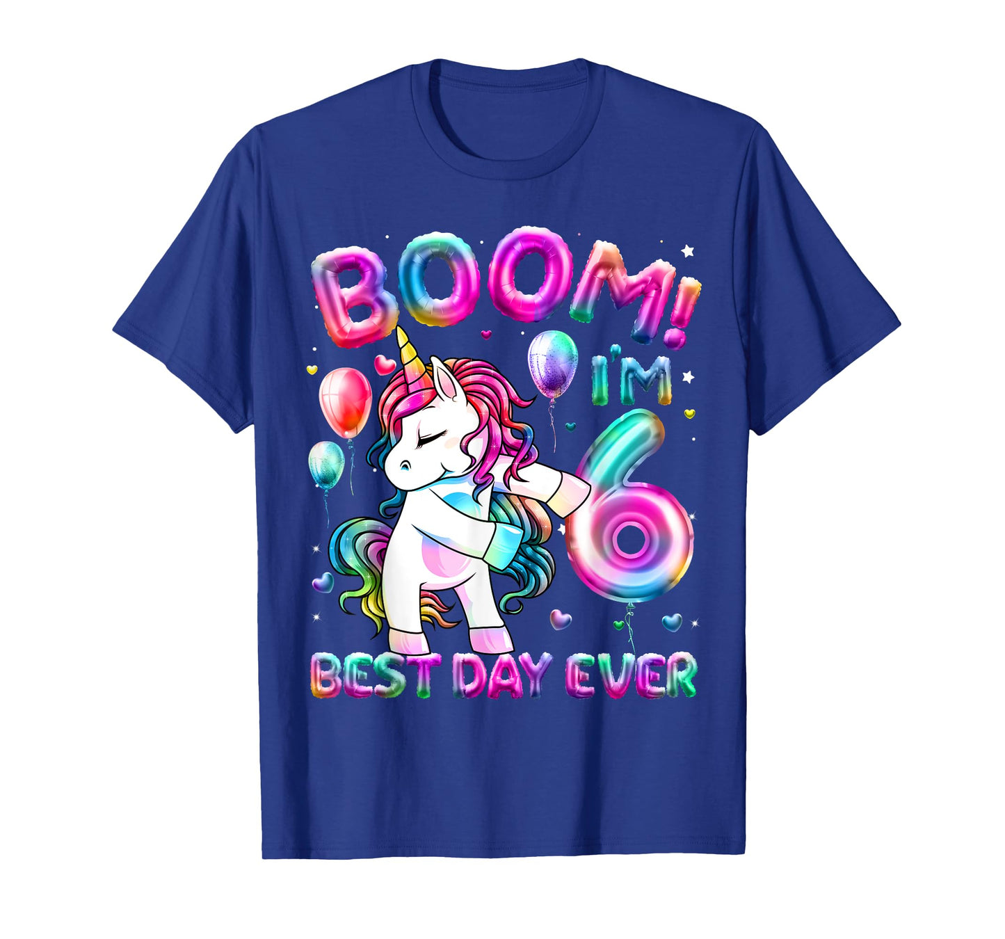 6 Years Old Flossing Unicorn Gifts 6th Birthday Girl Party T-Shirt