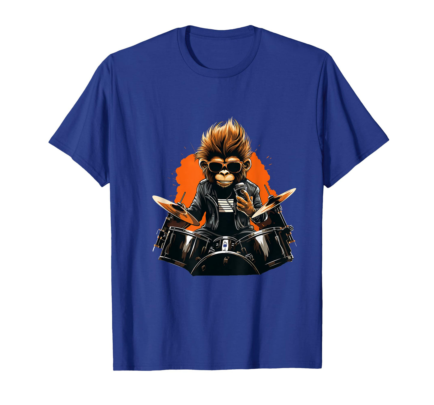 Monkey Playing Drums - Animal Monkey Lover Drum set T-Shirt