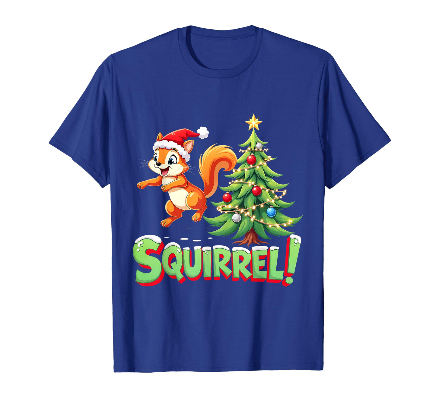Squirrel! Funny Christmas Xmas Squirrel Merry Christmas T-Shirt