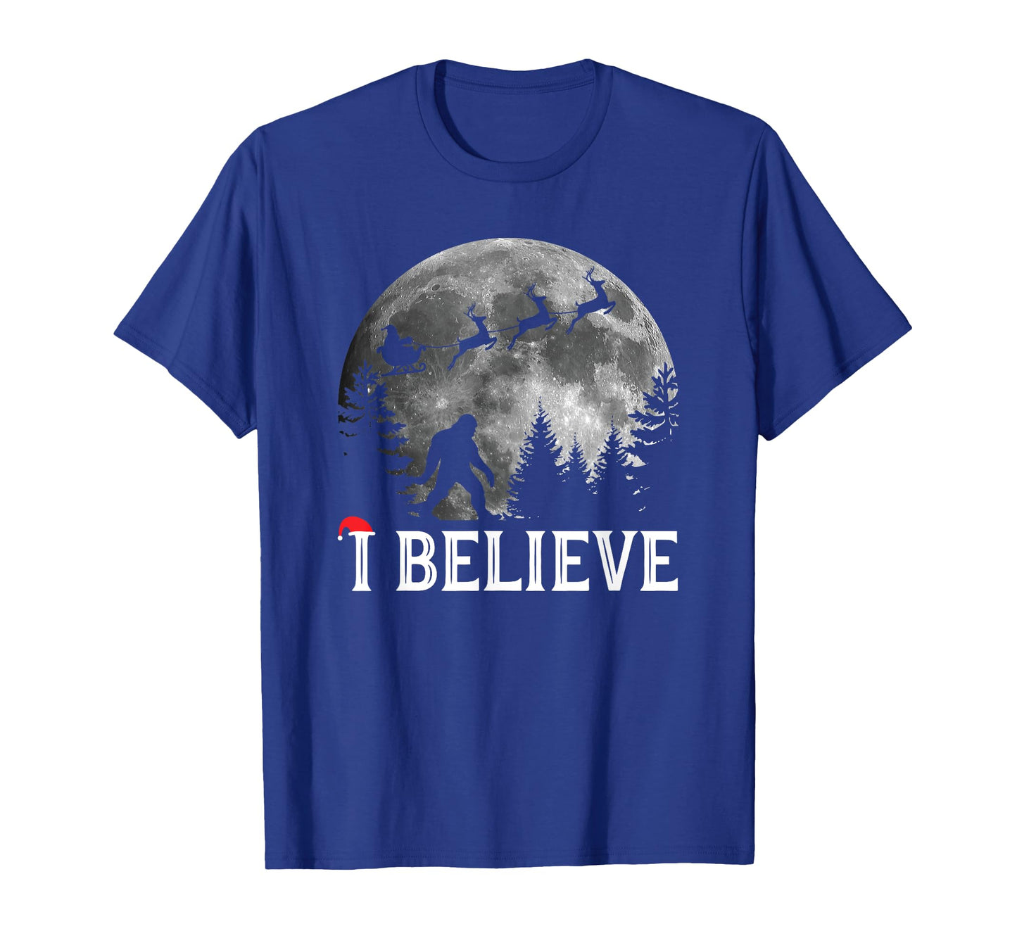 Funny Bigfoot I Believe Sasquatch Christmas T-Shirt