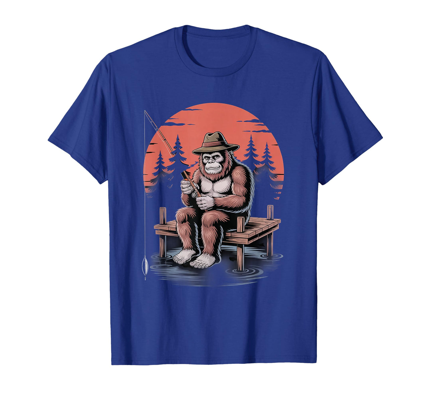 Big foot fishing Cool Fishing Fisherman Bigfoot Sasquatch T-Shirt