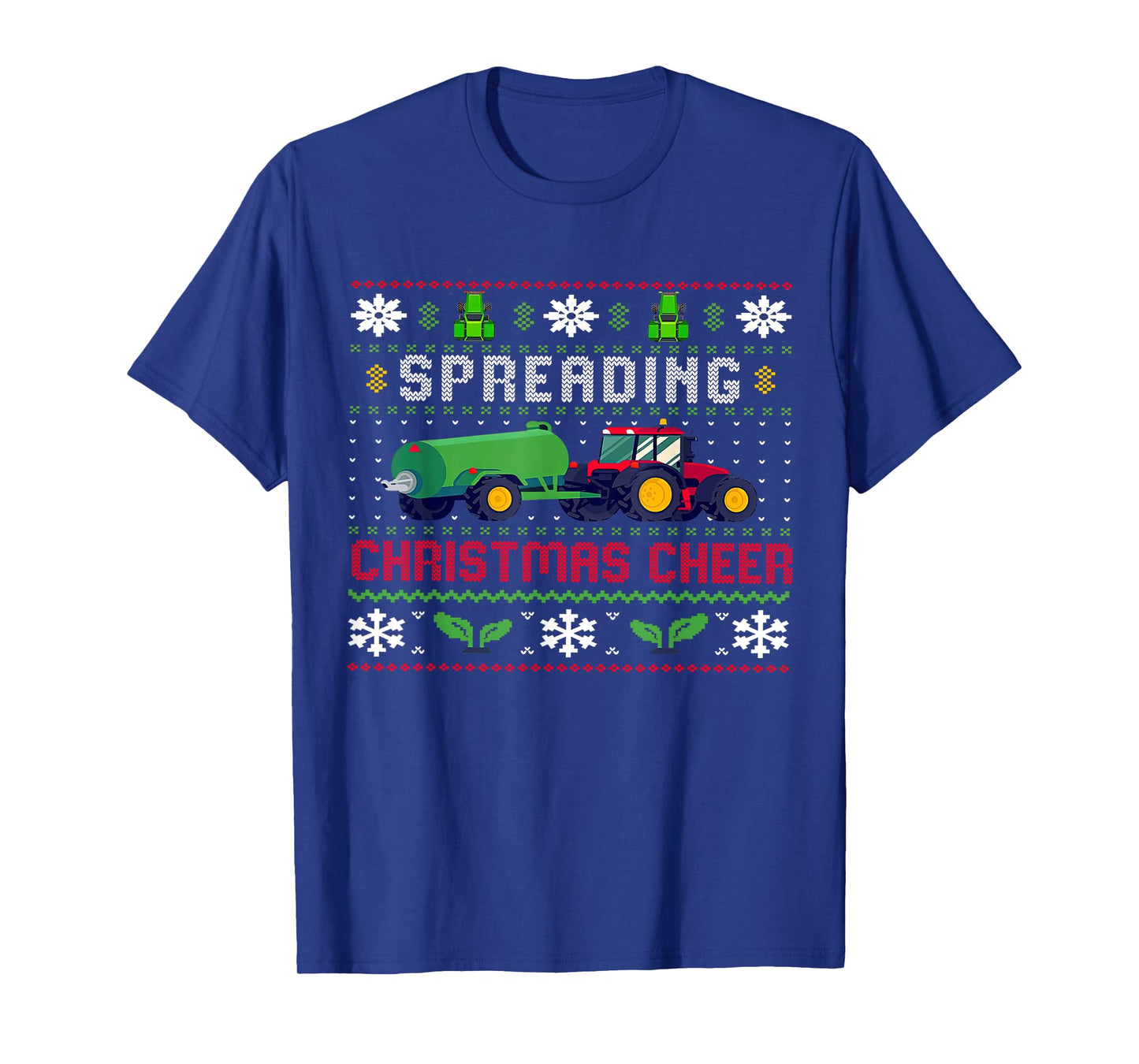 Spreading Christmas Cheer, Ugly Christmas, Xmas Farm Tractor T-Shirt