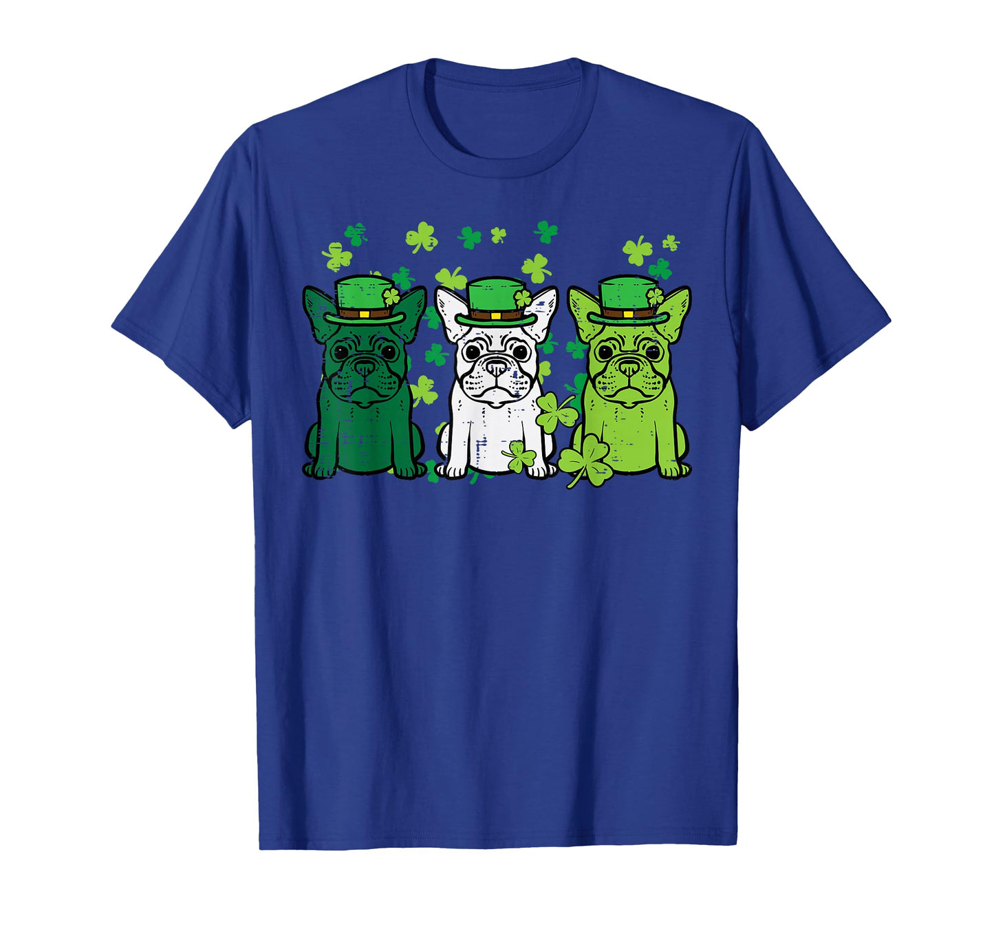 St Patricks Day French Bulldogs Dog Frenchie Men Women Kids T-Shirt