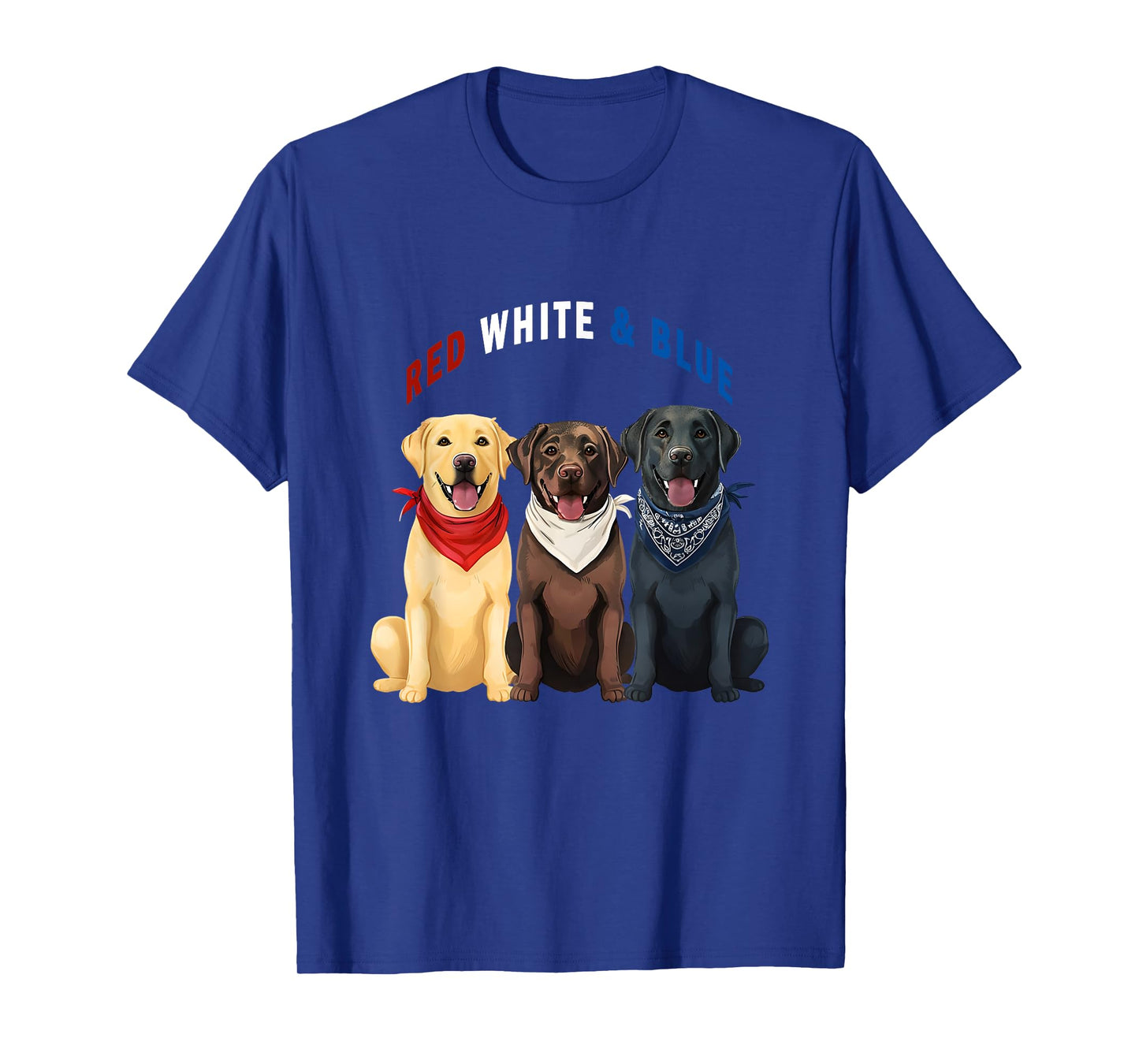 Labrador Retriever Red White And Blue T-Shirt