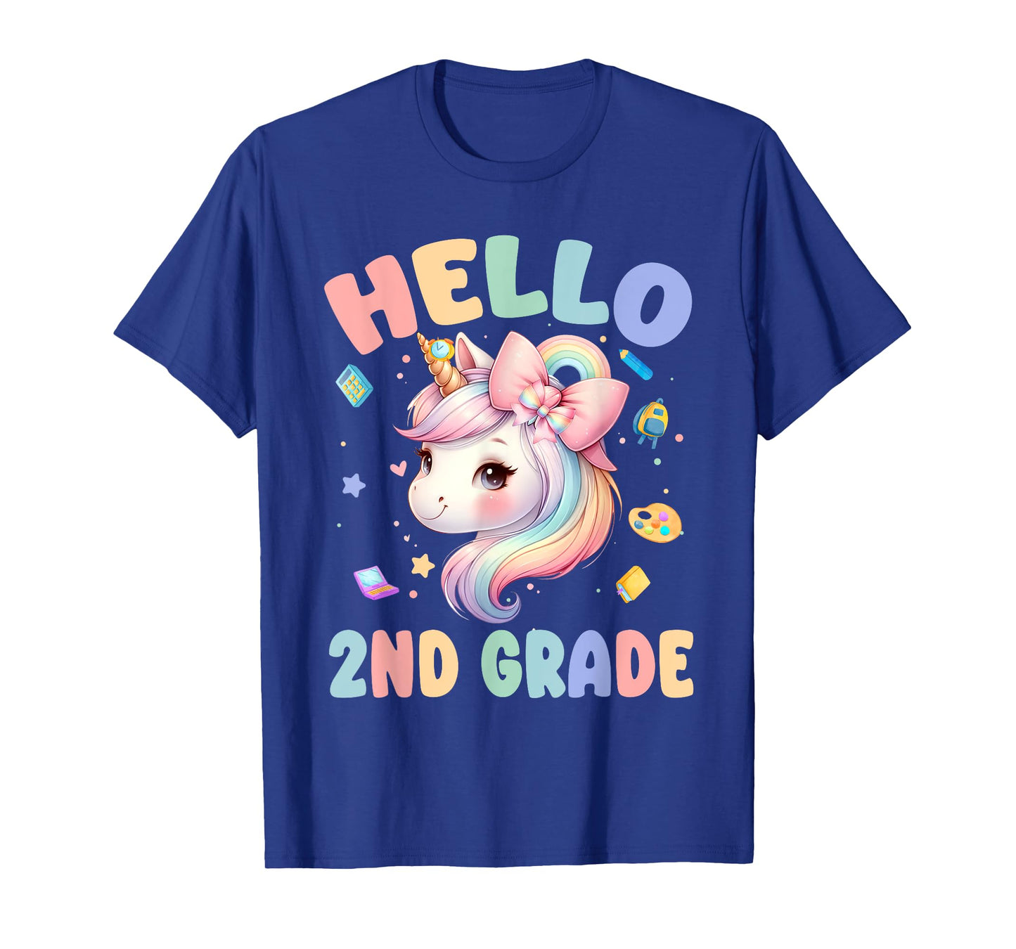 Hello 2nd Grade First Day Of School Unicorn Teacher Girl T-Shirt