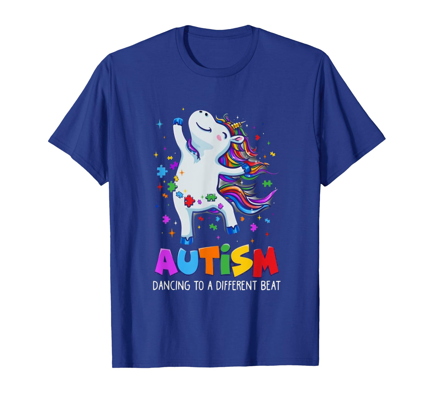 Autism awareness Dabbing unicorn puzzle piece kids t shirt T-Shirt