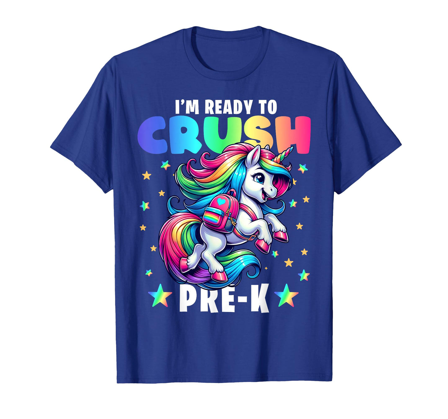 Crush Pre-K Girls Back to School Unicorn First Day Preschool T-Shirt