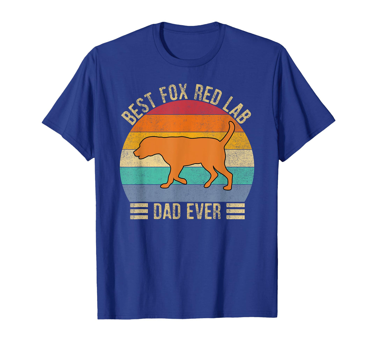 Best Fox Red Lab Dad Ever Labrador Retriever Vintage Retro T-Shirt