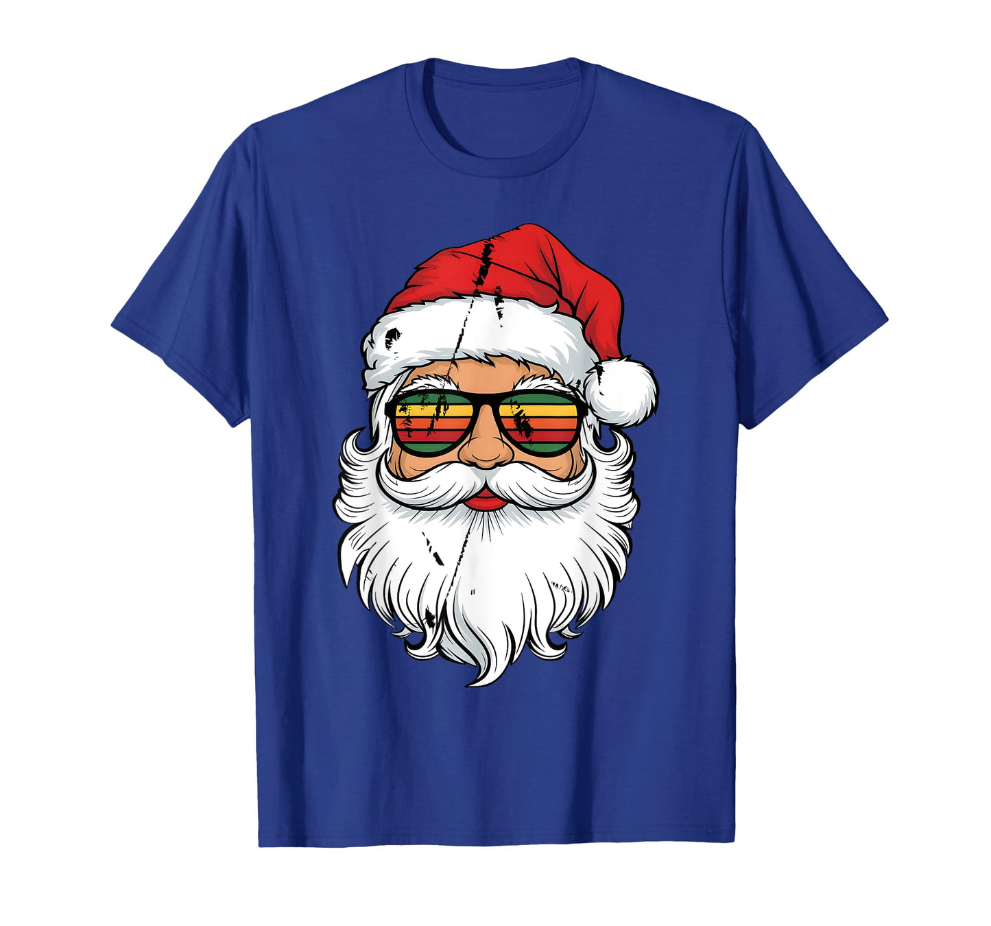 Santa Face Retro Sunglasses Christmas Men Boys Xmas Santa T-Shirt