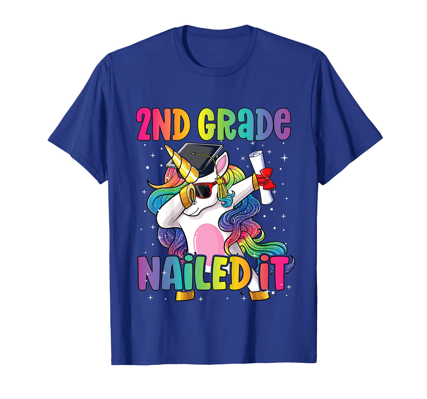 Kids 2nd Grade Graduation Dab Unicorn Nailed It Second Graduate T-Shirt