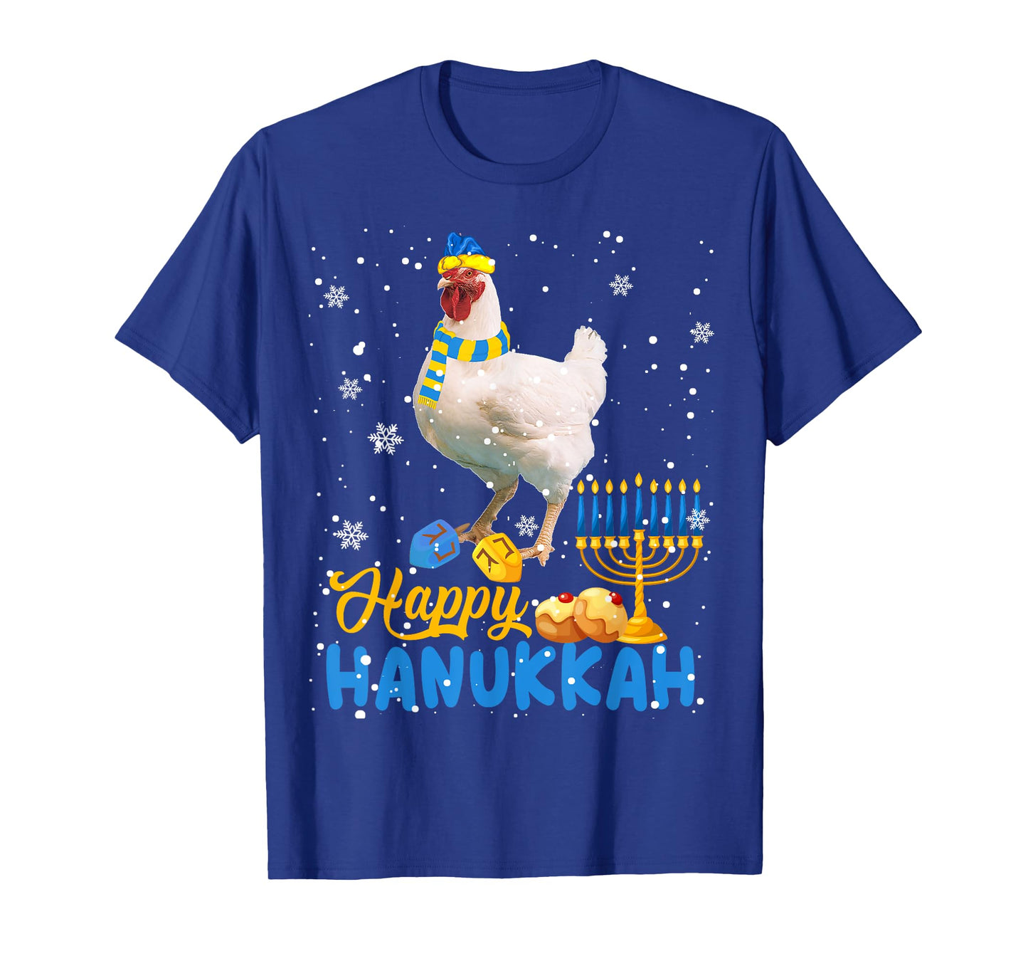 Happy Hanukkah Cute Hanukkah Chicken Menorah Jewish Proud T-Shirt