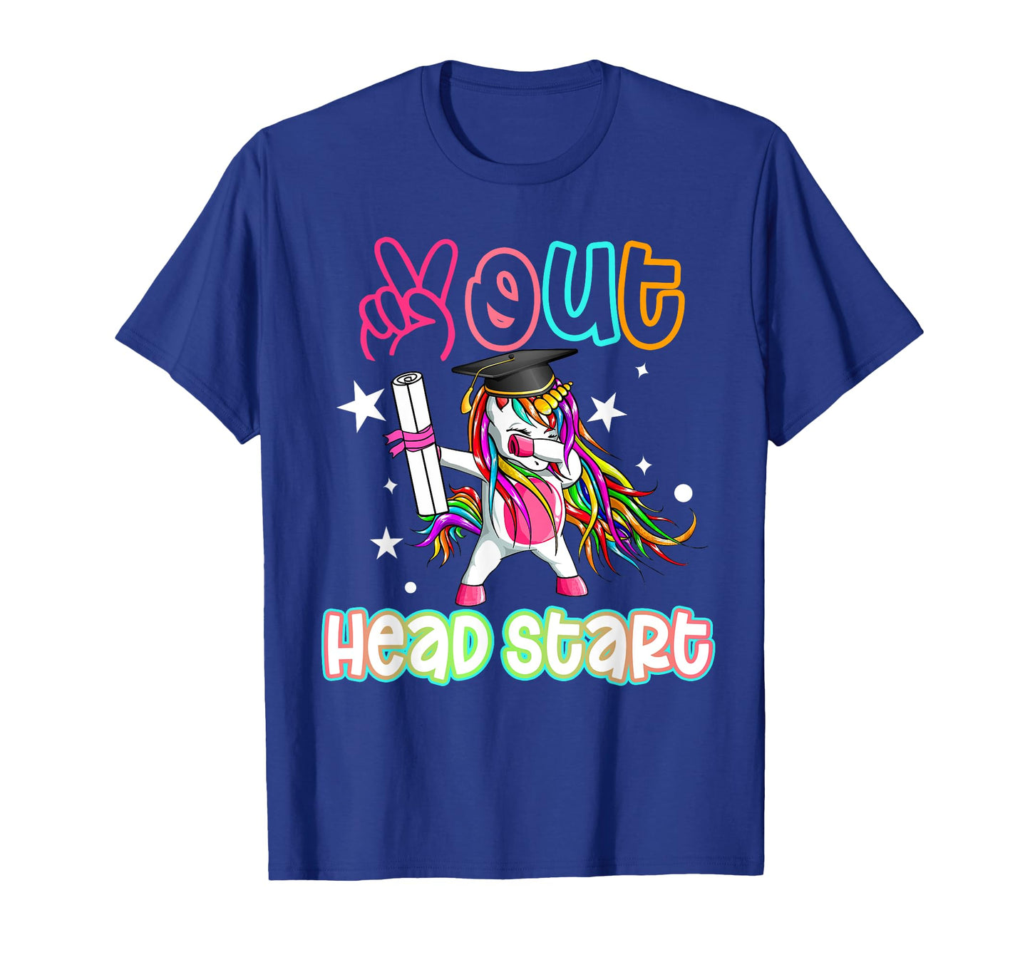 Peace out Headstart Dabbing Unicorn Last Day Of School Kids T-Shirt