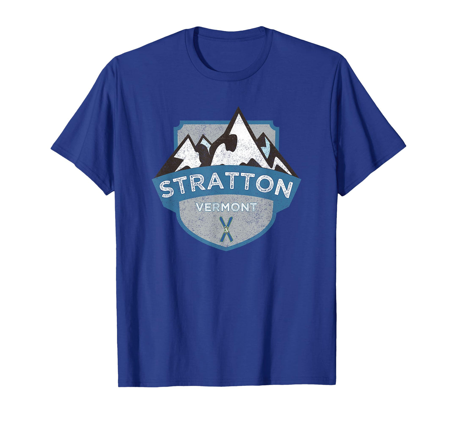 Vintage Stratton, Vermont Illustration / Retro Logo Ski T-Shirt