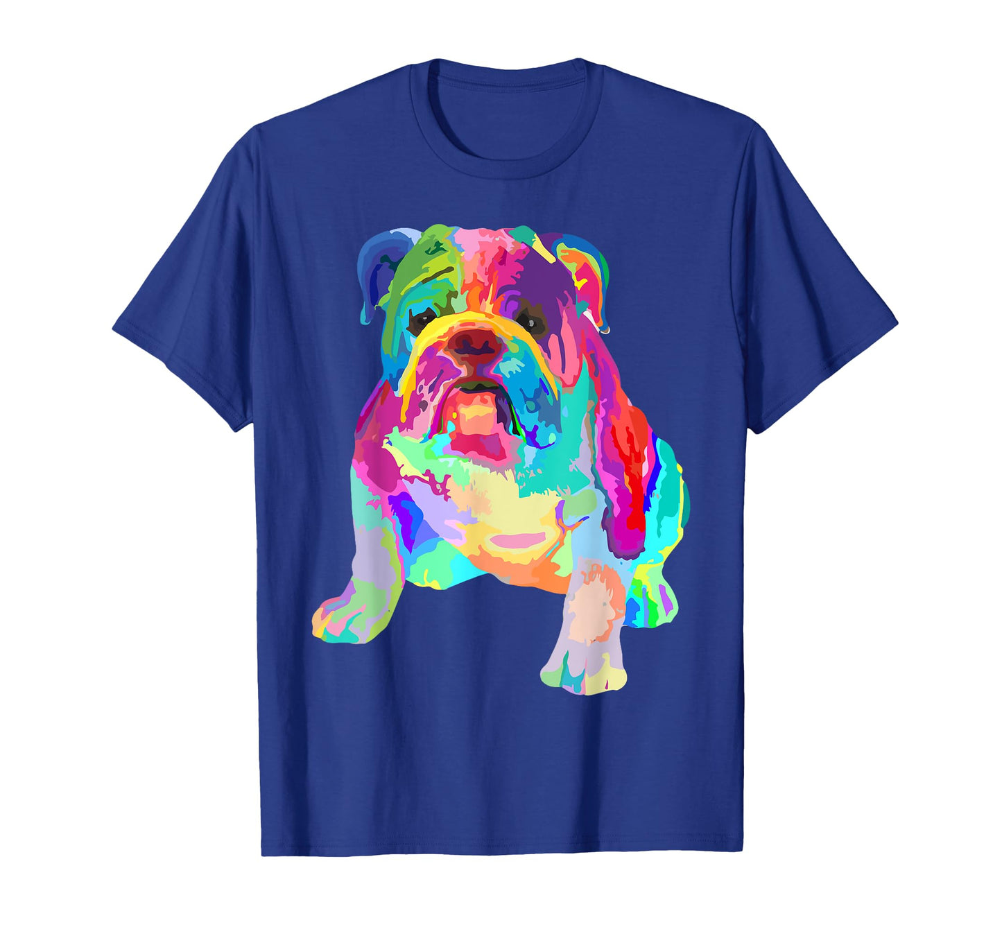 Dog Lover Gifts Womens Colorful Cool English Bulldog Mens T-Shirt