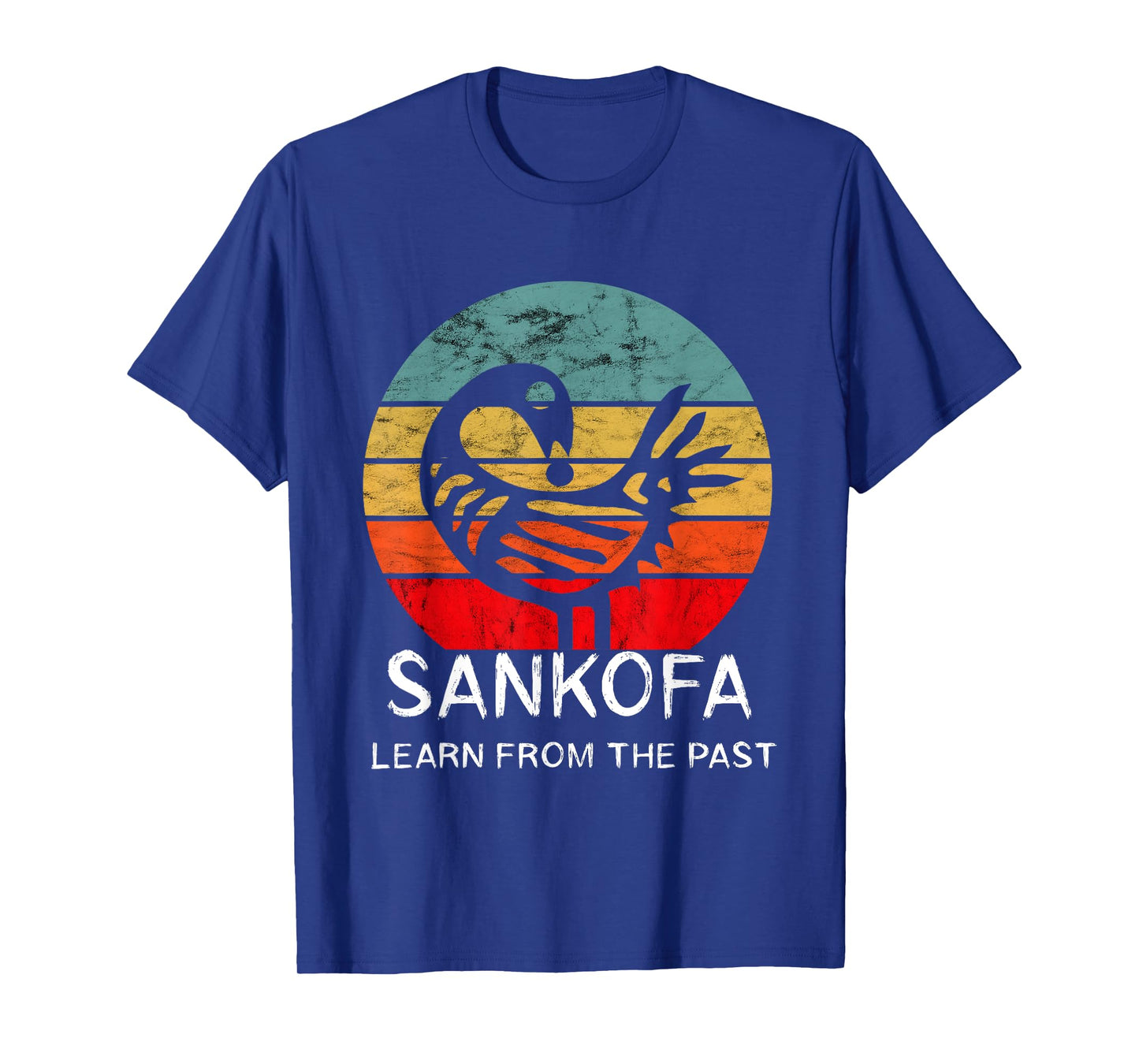 Sankofa Retro Vintage Learn From The Past African Bird T-Shirt