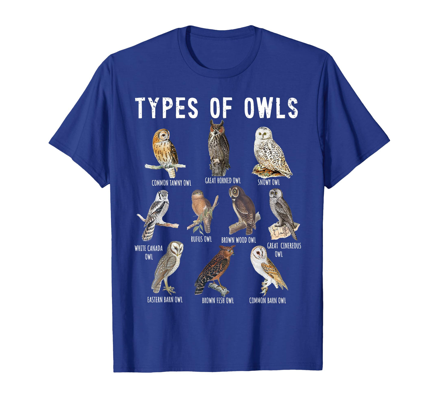 Owl Lover, Owl Types, Bird Lover, Owl T-Shirt