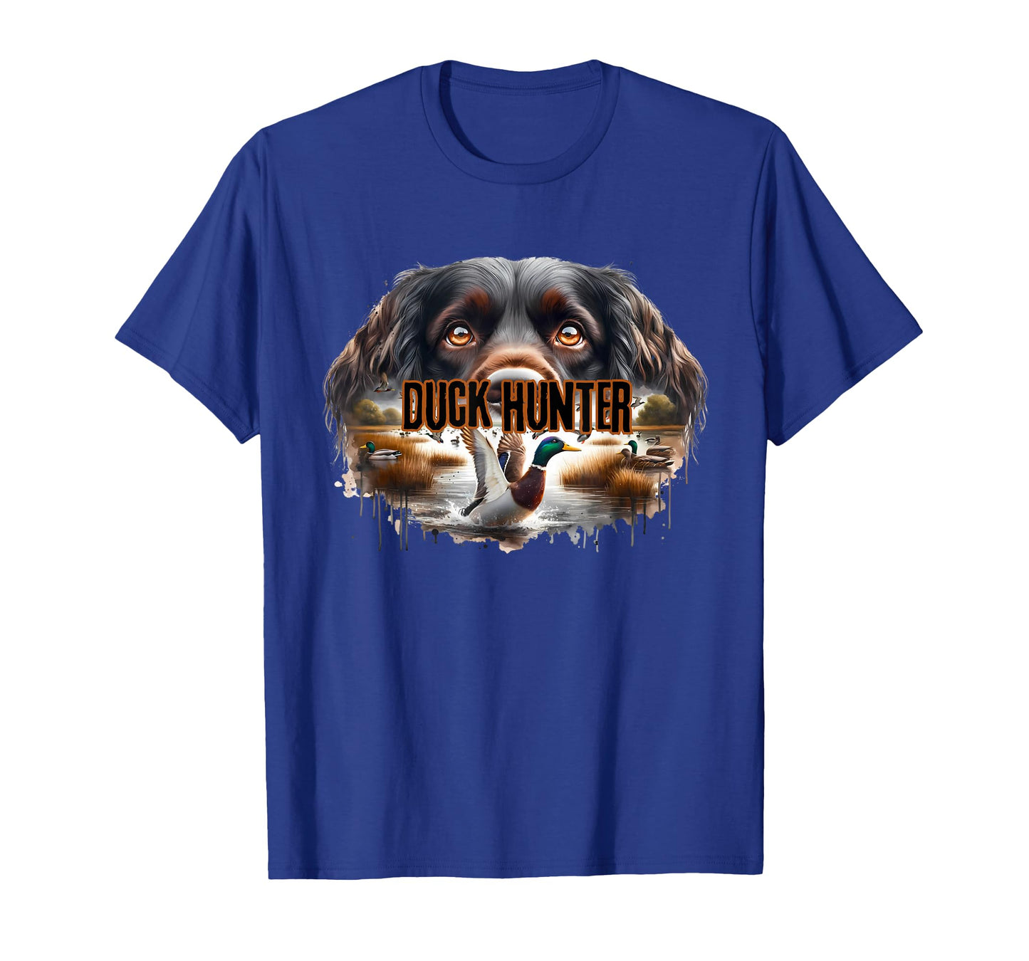 Boykin Spaniel Dog with Mallard Ducks Hunting Duck Hunter T-Shirt