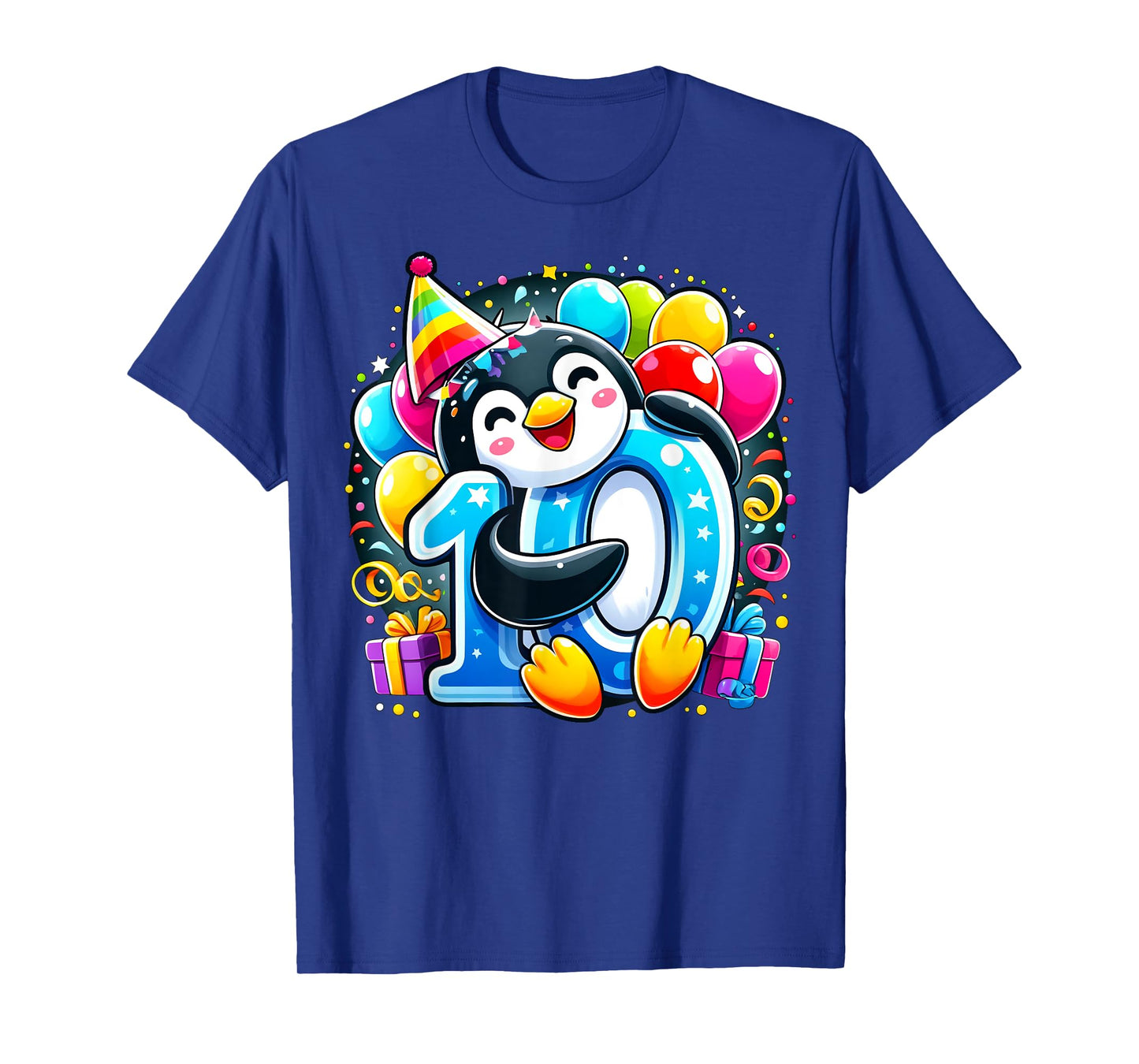 Kids Penguin Theme tenth Bday Party 10th Penguin Birthday T-Shirt