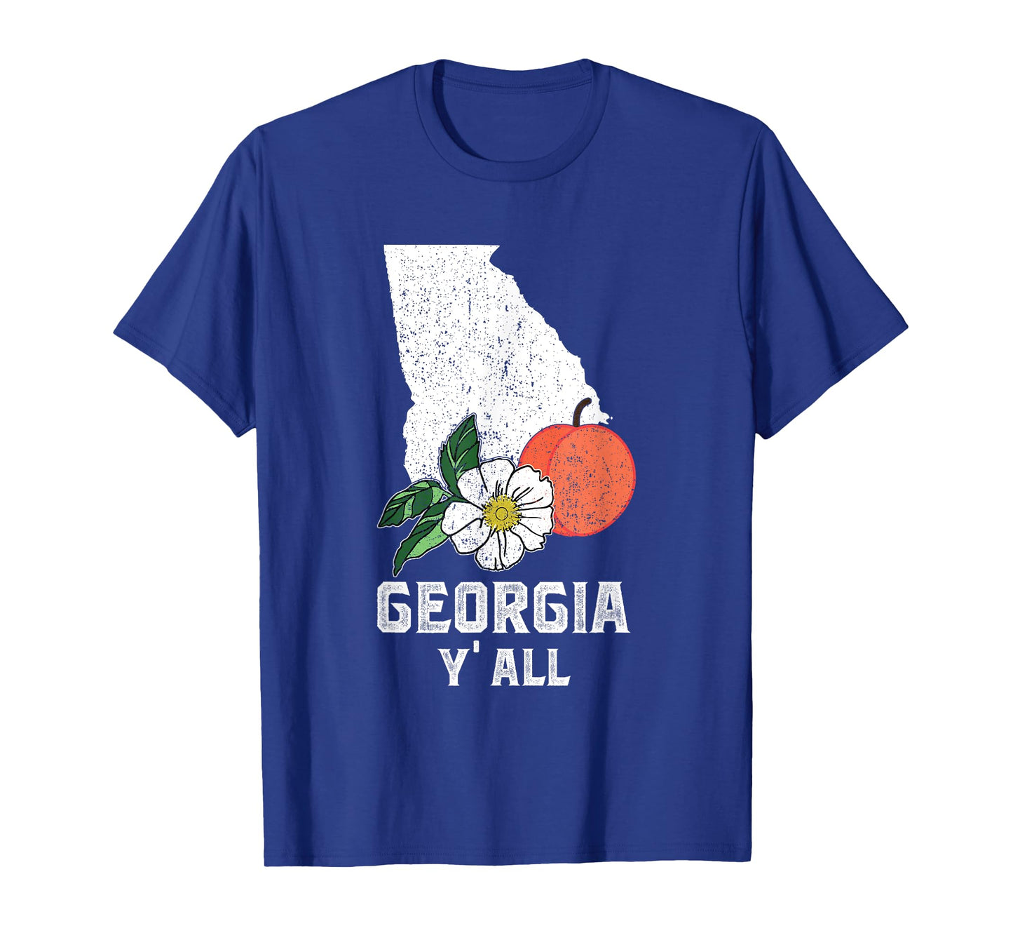 Georgia Y' All Peach State Cherokee Rose Vacation Souvenir T-Shirt