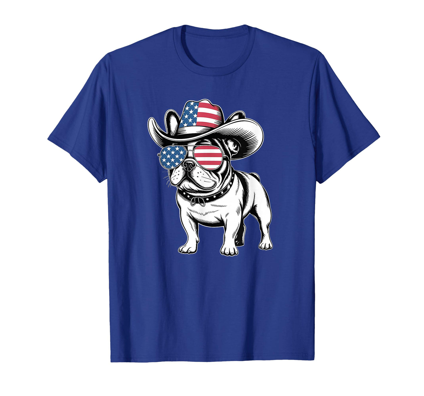 French Bulldog American Flag 4th of July Frenchie T-Shirt