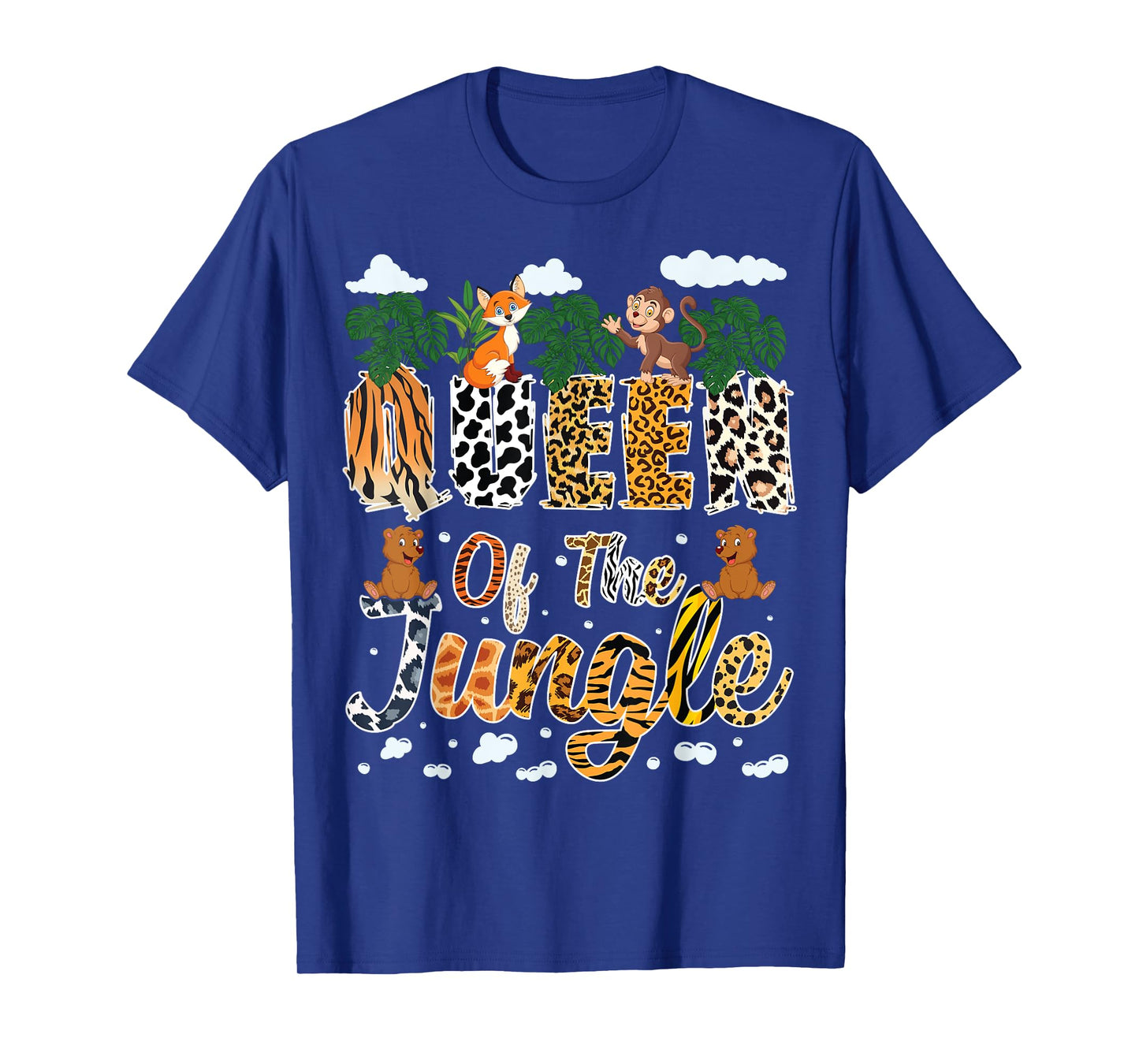 Queen Of The Jungle Birthday Zoo Safari Jungle Animal Family T-Shirt