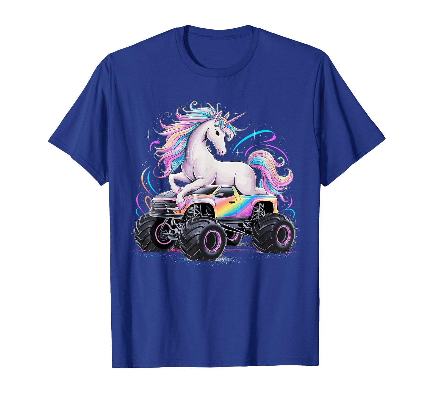 Monster Truck Unicorn Birthday Party Girls Monster Truck T-Shirt