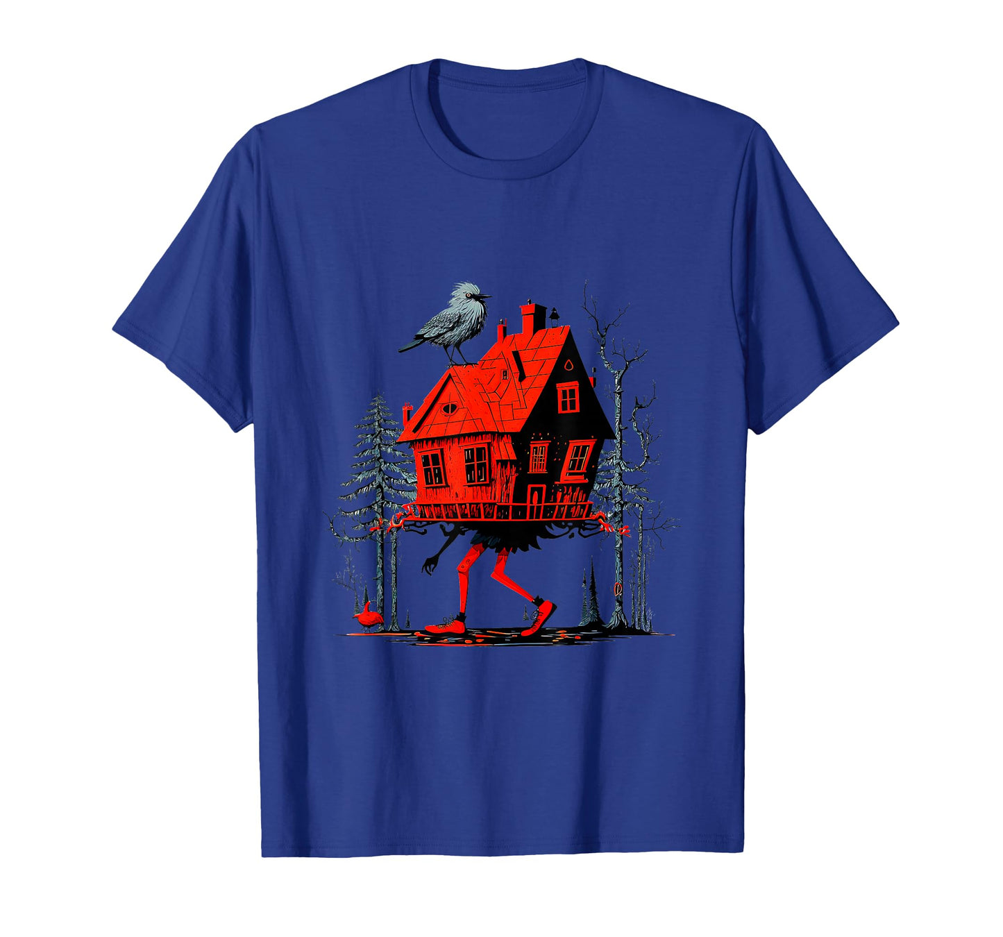Walking House on Chicken Legs Slavic folklore Baba Yaga Art T-Shirt