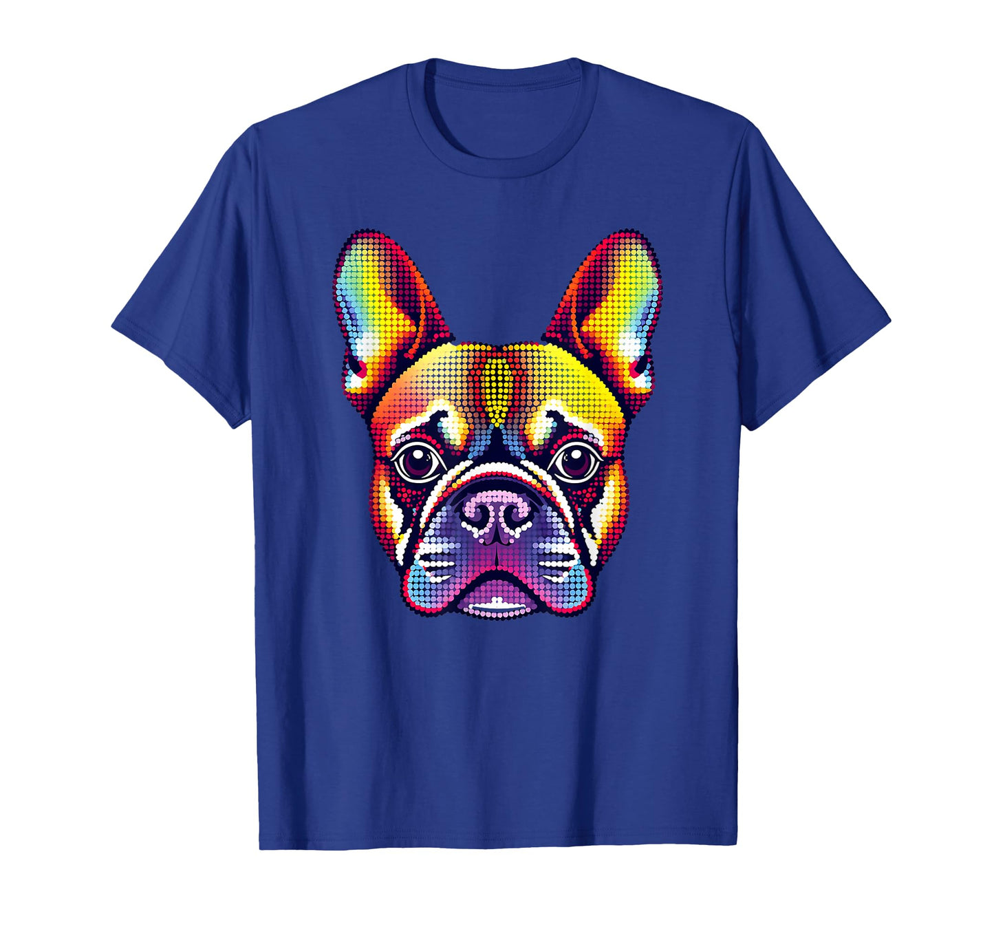 Colorful Dot Art French Bulldog Graphic for Teachers & Kids T-Shirt