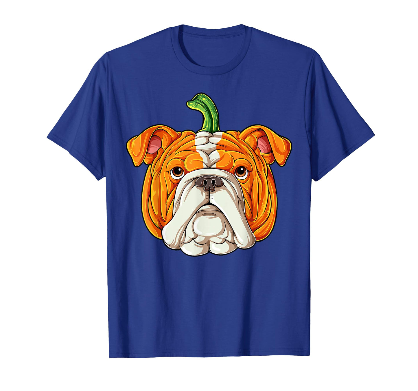 English Bulldog Pumpkin Halloween Thanksgiving Men Women Dog T-Shirt