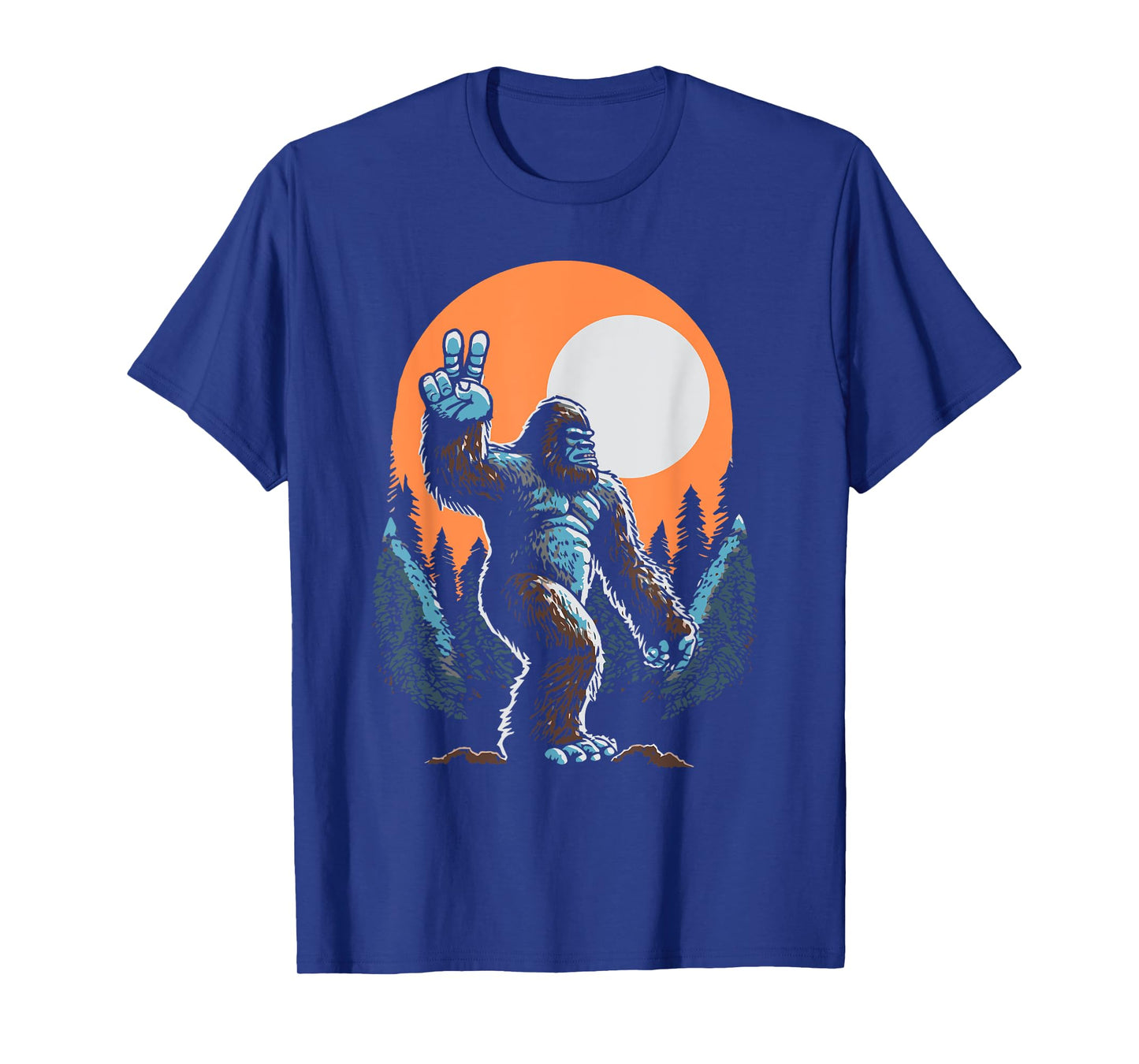 Peace! Sasquatch Hand Peace Sign Bigfoot Vintage Yeti T-Shirt
