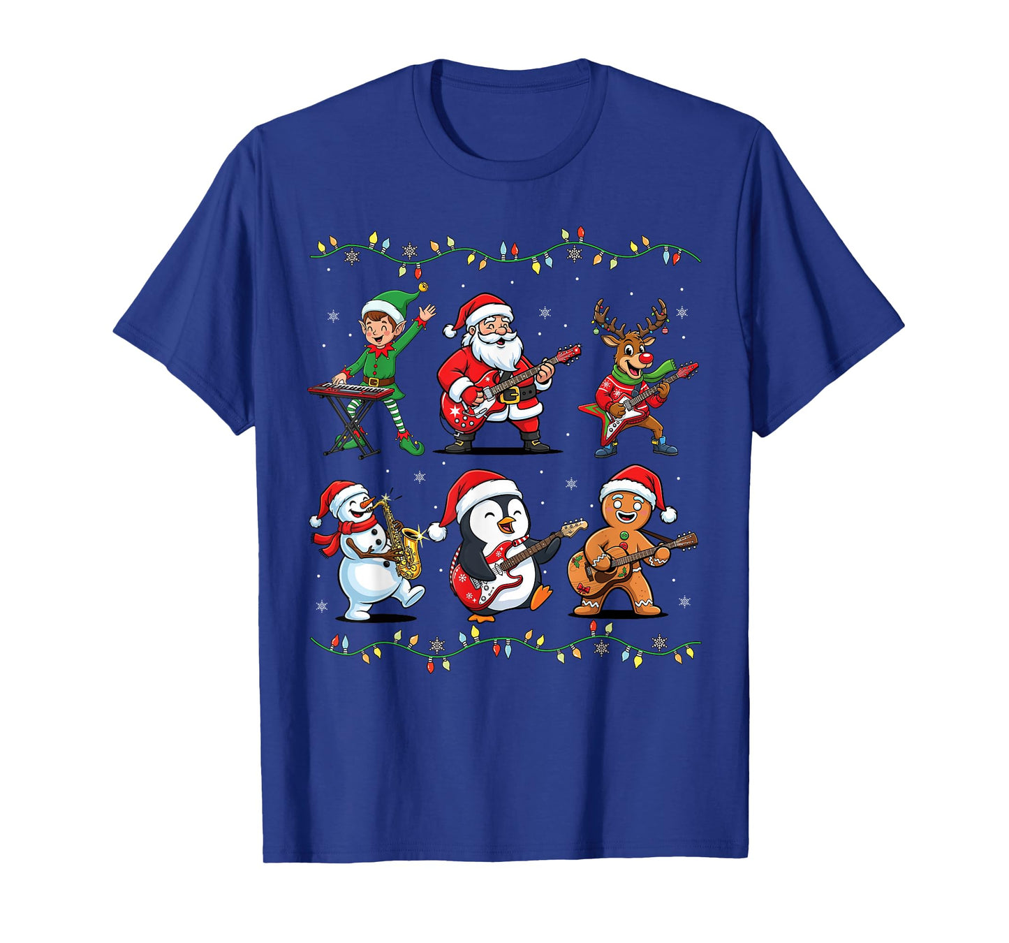 Christmas Shirts for Women Men Funny Xmas Santa Music T-Shirt