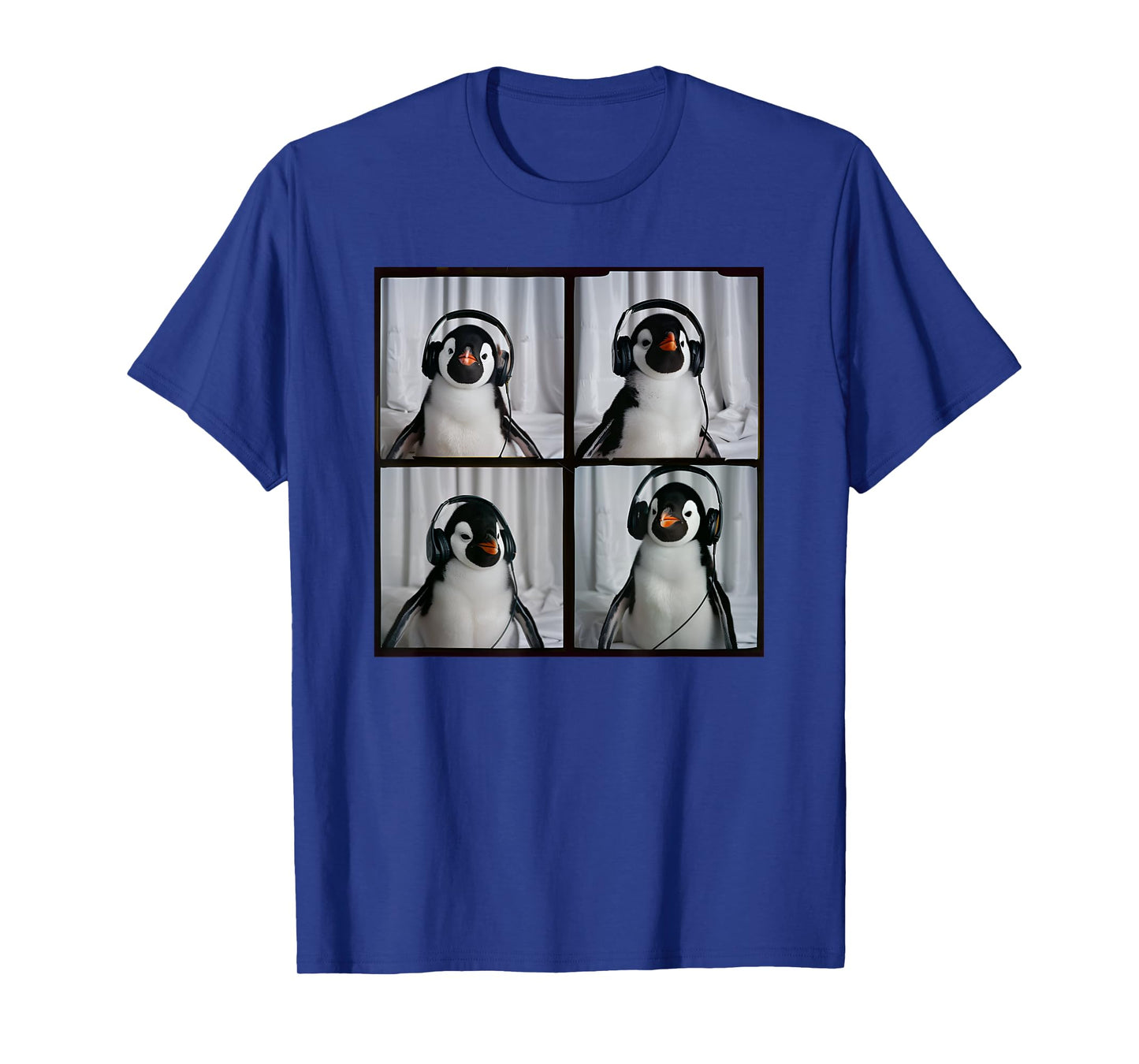 Penguin With Headphones Autism Sensory Zoo Penguin Lover T-Shirt
