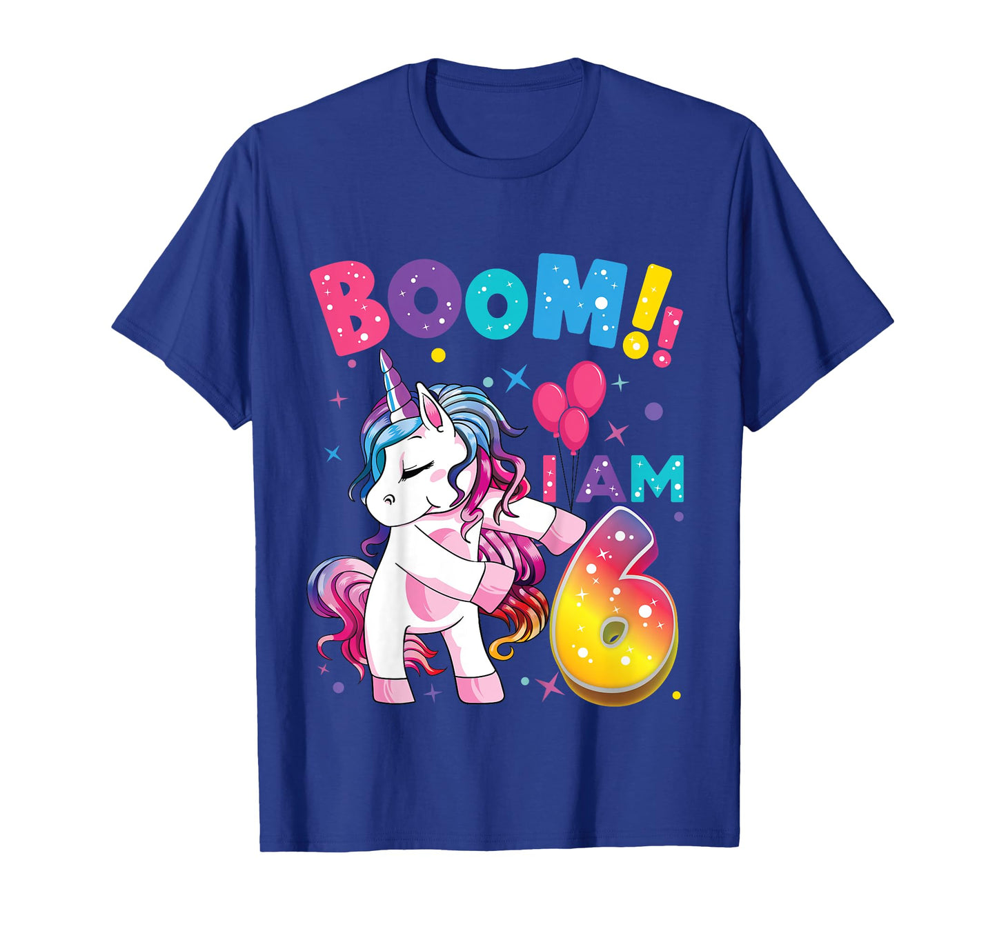 6 Years Old Unicorn Flossing 6th Birthday Girl Unicorn Party T-Shirt