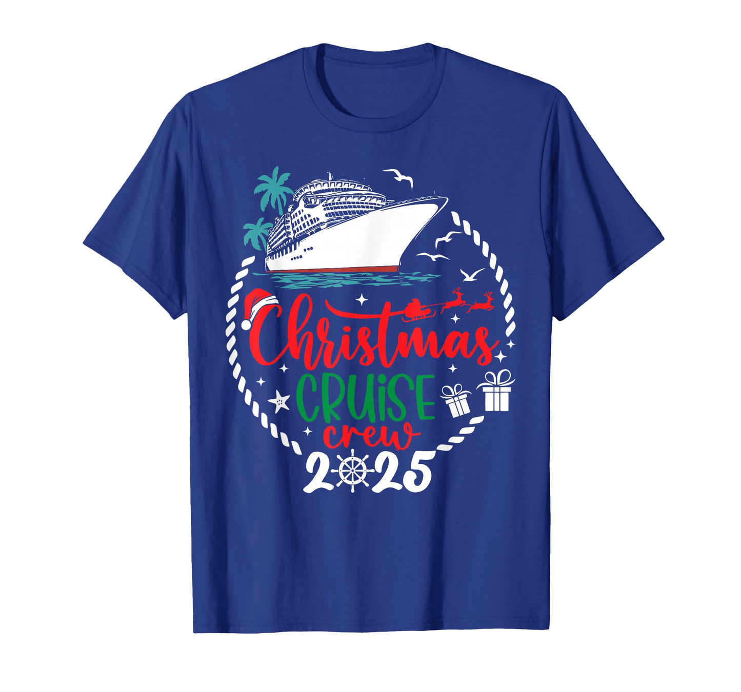 Christmas Cruise Crew 2025 Xmas Family Pajamas Holiday Funny T-Shirt