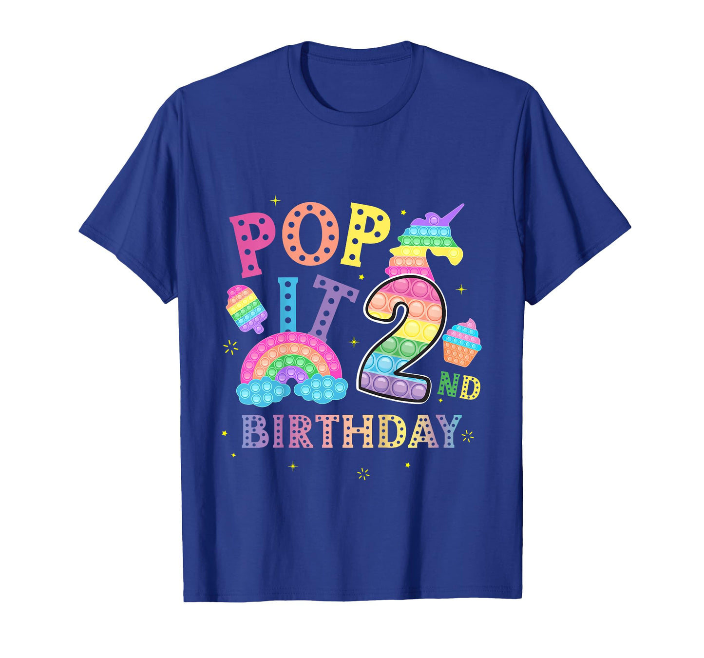2nd birthday pop 2 year popping party for girls pop it T-Shirt