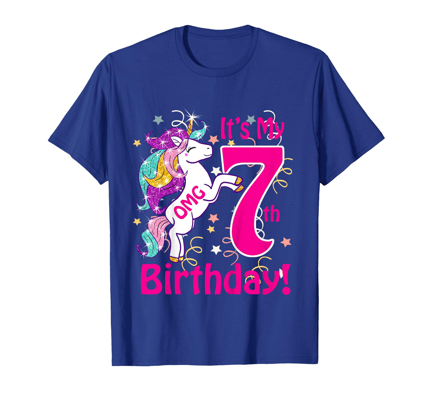 OMG It's My 7th Birthday Girls Unicorn (7 years old) outfit T-Shirt