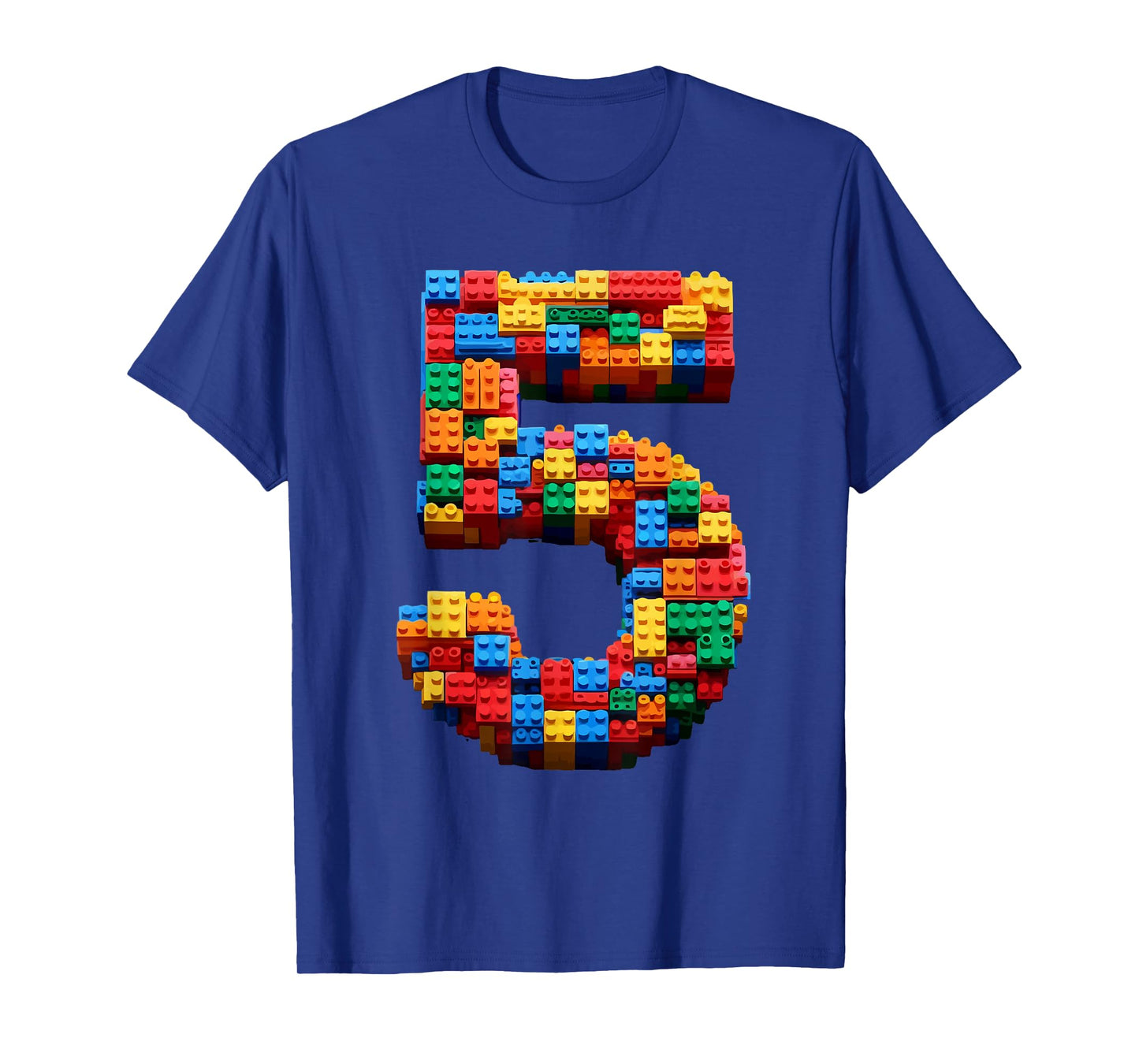 5 Year Old Blocks Building Master Builder 5th Birthday Boy T-Shirt