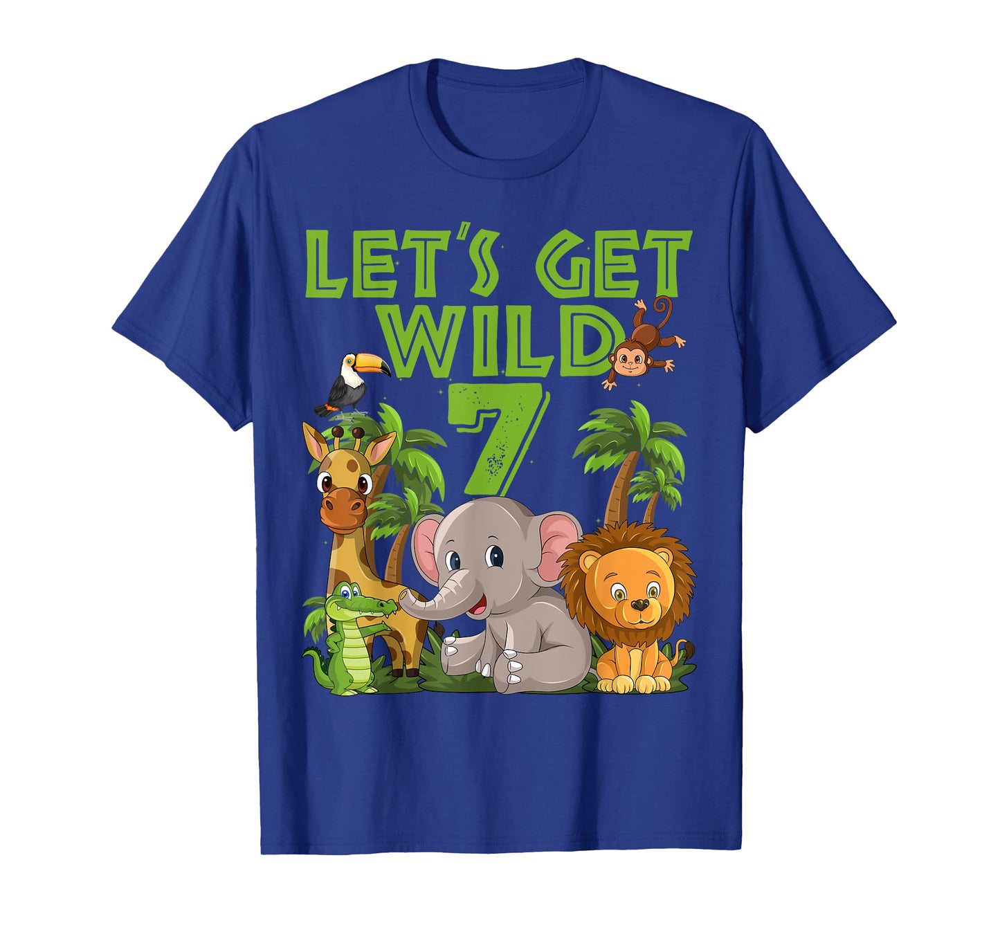 7 Year Old Zoo Birthday Safari Jungle Animal 7th B-day T-Shirt
