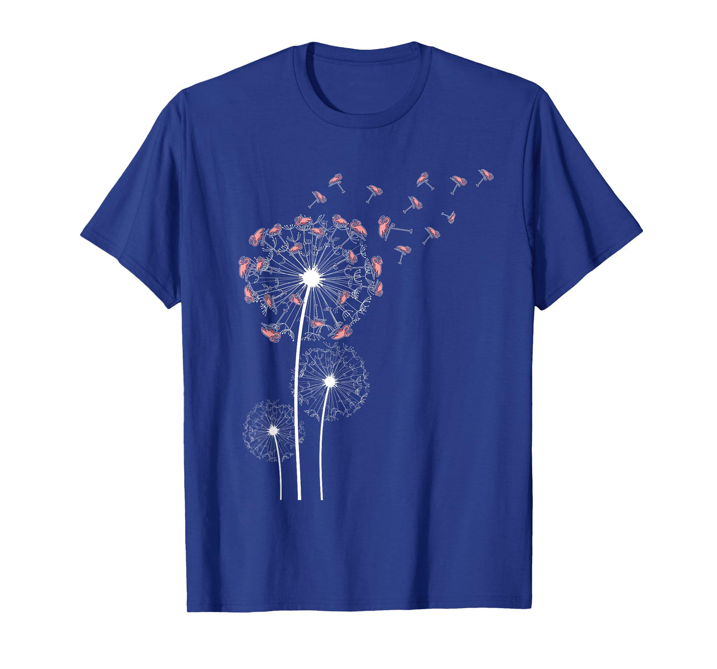 Animal Lover Gift Bird Dandelion Flamingo T-Shirt