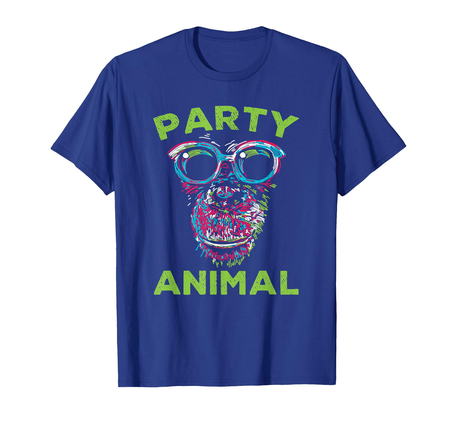 Cute Chimpanzee Party Animal Lover Colorful Monkey T-Shirt