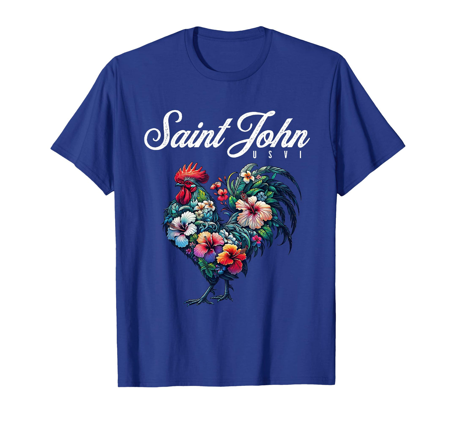 Saint John USVI Tropical Chicken With Hibiscus T-Shirt