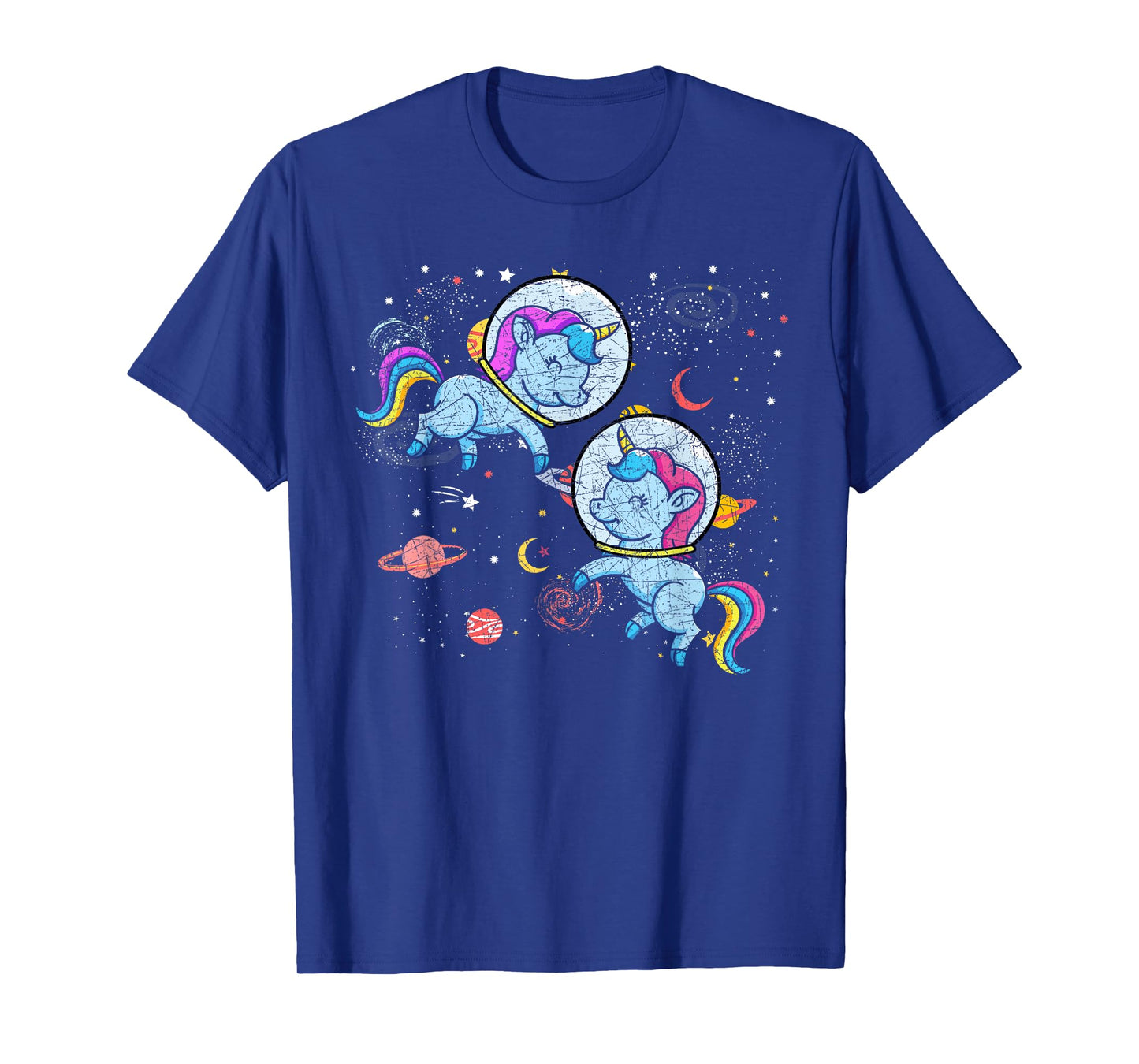 Moon Astronaut Outer Space Planets Magical Unicorn T-Shirt