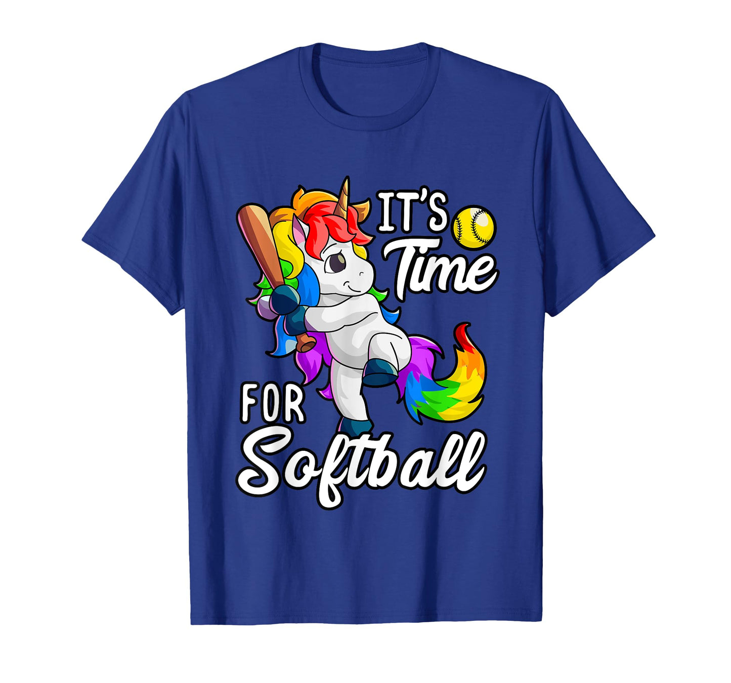 Unicorn Softball Shirt Girls Women Softball Player T-Shirt