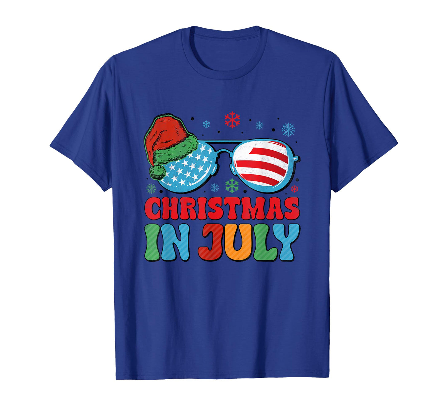 Santa Claus Sunglasses Beach Christmas In July Men Women Kid T-Shirt