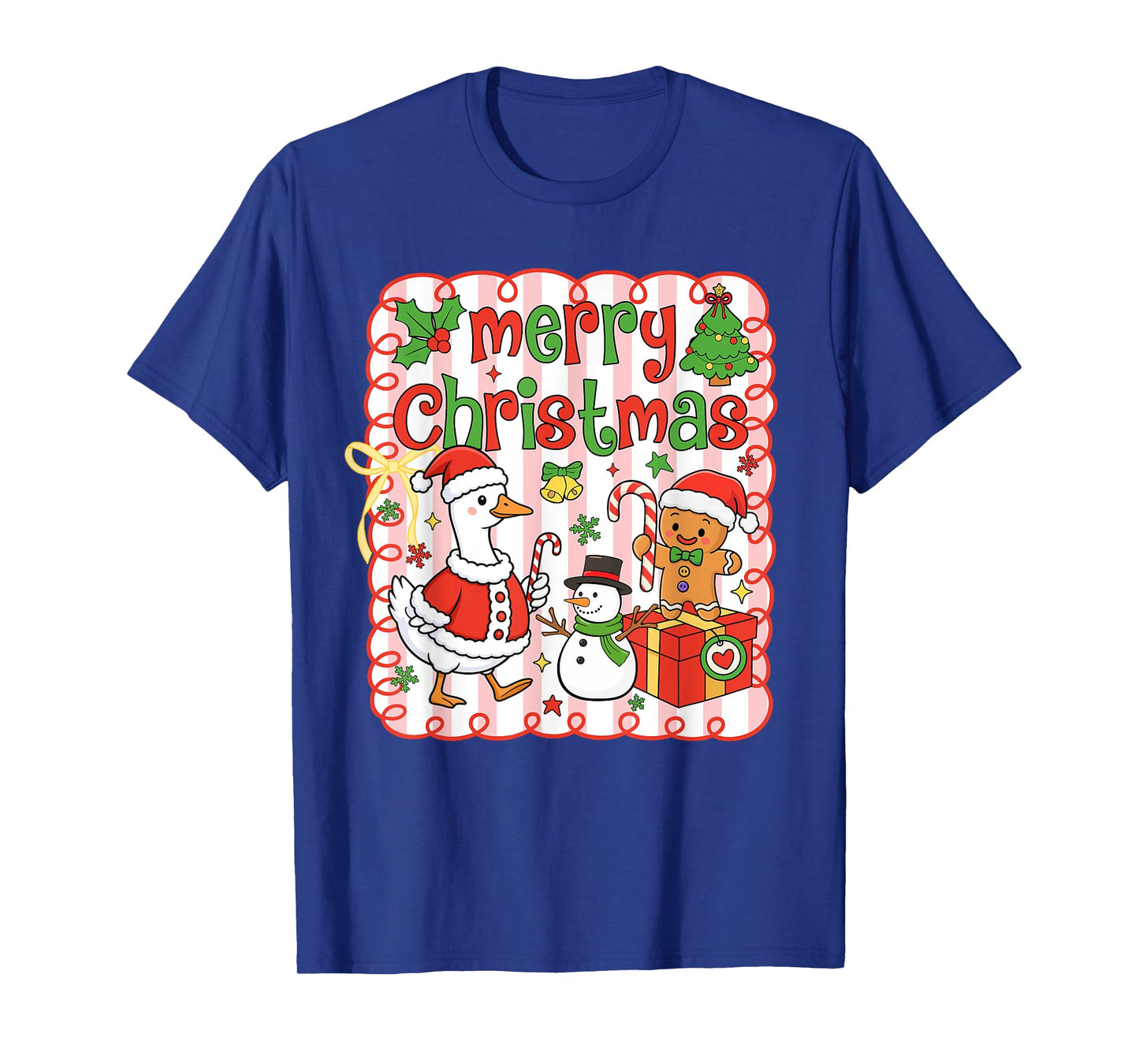 Merry Christmas Funny Merry Goosemas Christmas Silly Goose T-Shirt