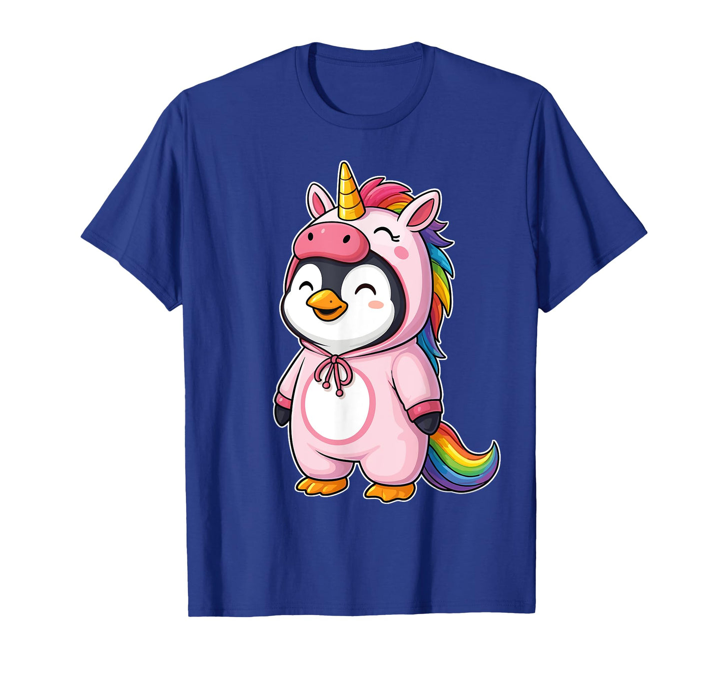 Kawaii Penguin In Unicorn Costume for Girls kids Penguin T-Shirt