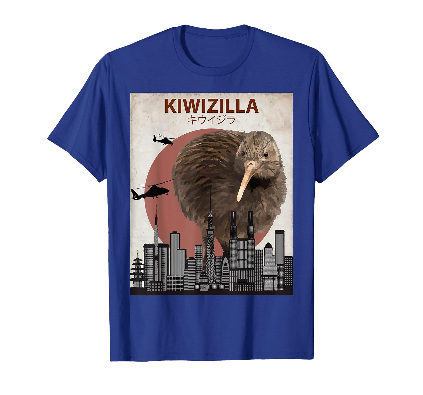 Kiwizilla Funny Kiwi T-Shirt | New Zealand Bird Lovers Gift T-Shirt